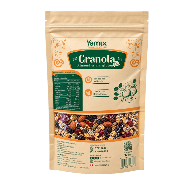 GRANOLA SIN GLUTEN X 320GR - YAMIX