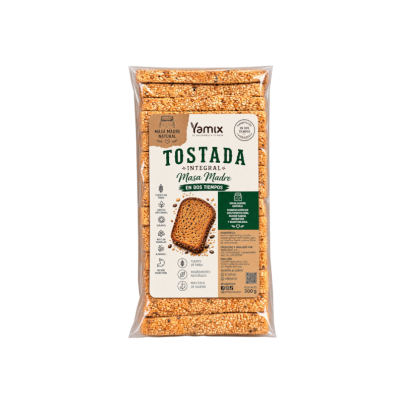 TOSTADA INTEGRAL MASA MADRE X500GR - YAMIX